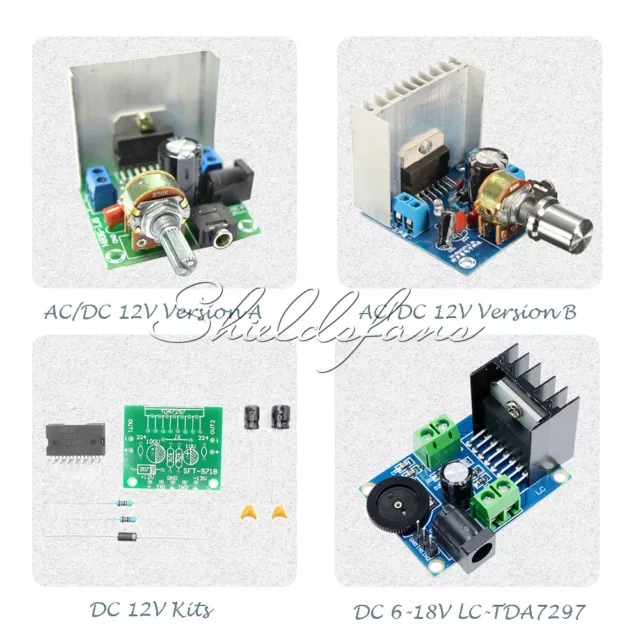 TDA7297 AC/DC 6-18V 12V 2x15W 2 CH Stereo Amplifier Digital Audio Board Module