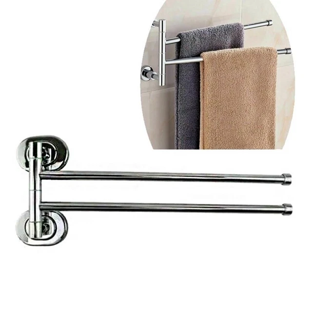 Portasciugamani Da Parete Acciaio Inox 40cm - 2 Bracci, Moderno - Foto 11