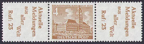 Berlin Zusammendruck W26 postfrisch ** Bauten 1952 (R4+4+R4)