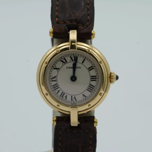 Cartier Panthere Ronde 866920 18K 750 Gold Vintage Schön Zustand Armbanduhr 25Mm