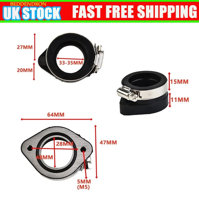 CARBURETOR CARB FLANGE Adapter Manifold Intake Boot For VM24 PE26 PE28