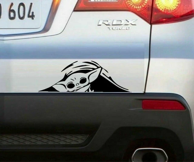 BABY YODA PEEKING Window Vinyl Decal Die Cut Car Decal Sticker