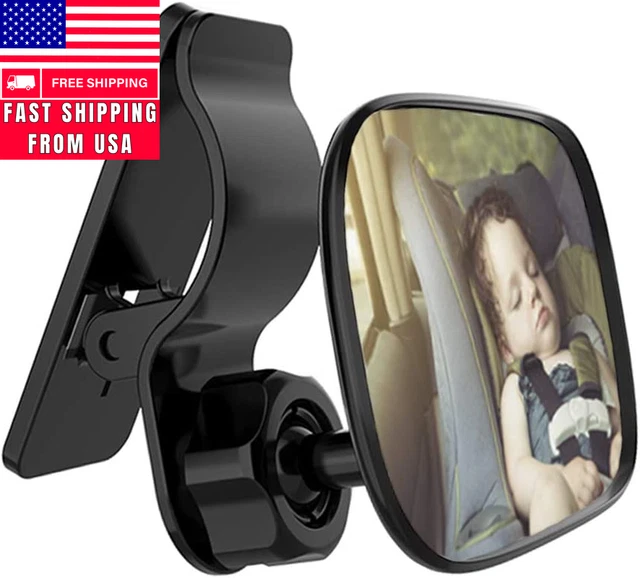 Automotive Interior Rearview Baby Mirror - Car Small Clip-On Adjustable Facing B