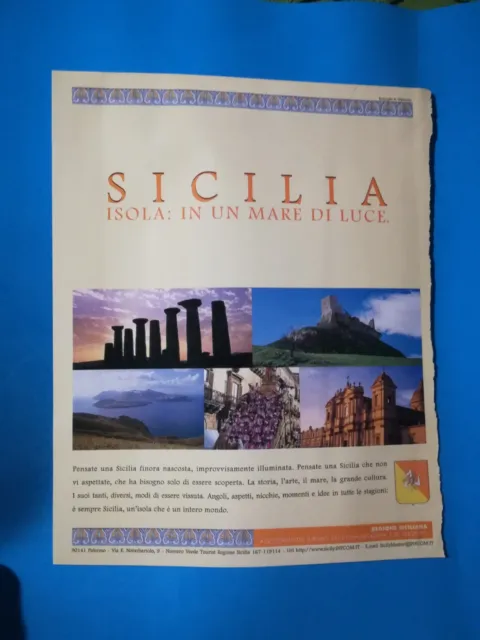 Ritaglio Di Giornale Pubblicita' Sicilia Turismo Viaggi Da Collezione - (141)