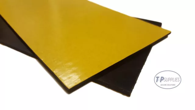 Solid Neoprene Adhesive Backed Rubber Gasket Sheet - Various sizes & Thicknesses