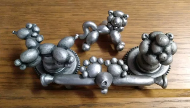 Carpe Diem Balloon Animal Coat Hook Knob Pull Cabinet Hardware Set 4 retired
