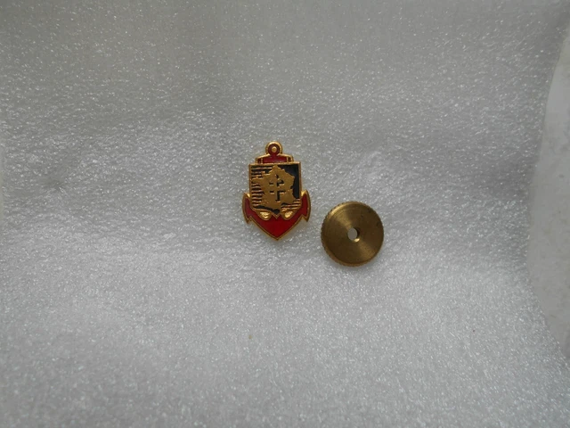 Insigne Boutonnière Indochine Intendance EO Extrême Orient Jonque Noire Email
