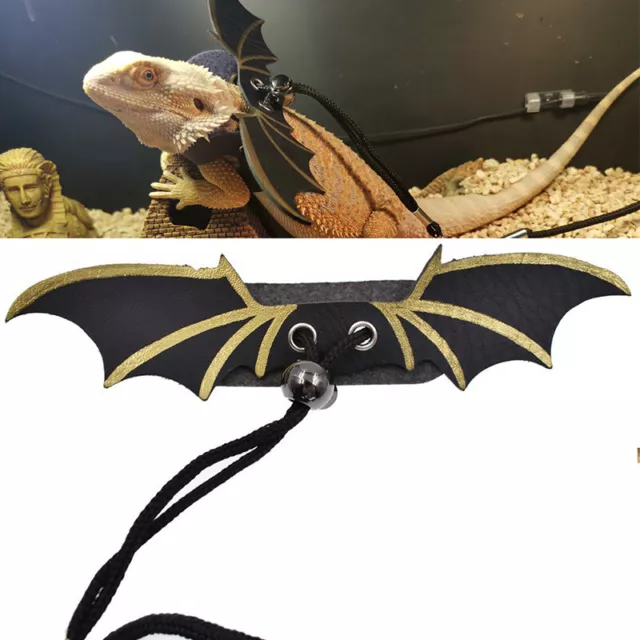 4Pcs Reptile Lizard Gecko Bearded Dragon Harness And Leash Adjustable Strap