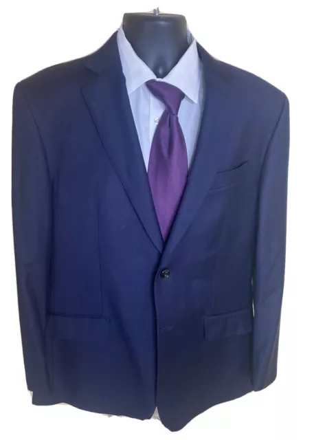 Hardy Amies Sport Coat Mens 44R  Saville Row Brinsley (classic) Fit Wool  Blue