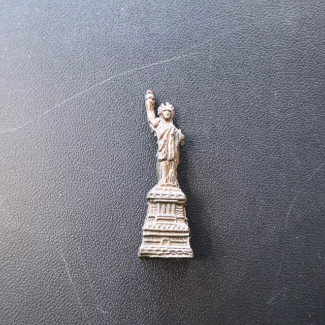 Vintage Copper Metal Statue of Liberty Souvenir Figure 2.5 in