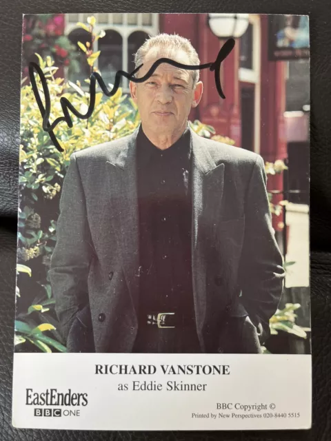 BBC EastEnders RICHARD VANSTONE as Eddie Skinner Hand Signed Cast Card Autograph