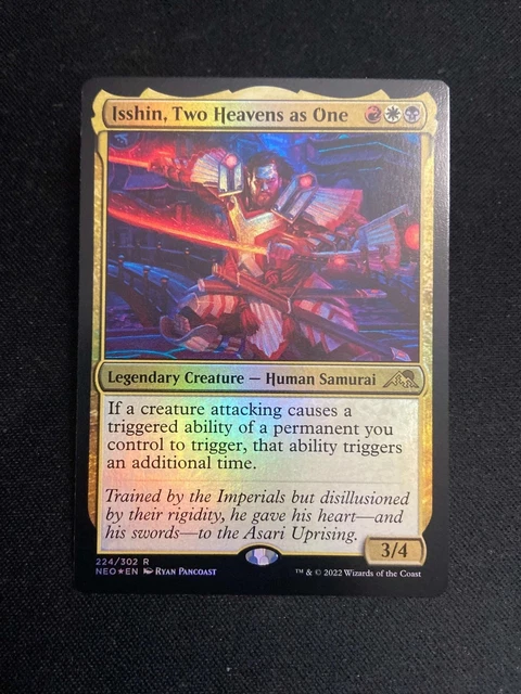 Foil Isshin, Two Heavens As One  Kamigawa MTG Magic The Gathering Card   Near Mint