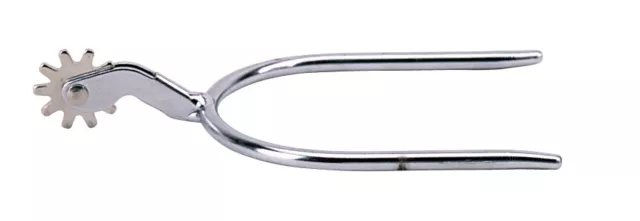 Weaver Chrome Plated Ladies' Quick On Spurs, 1 1/2" Shank, 10 pt Rowel, 25-8771