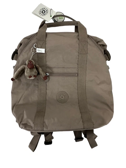 Kipling Art Tote in Stone Beige KI9291 Convertible Backpack Up To 15” Laptop