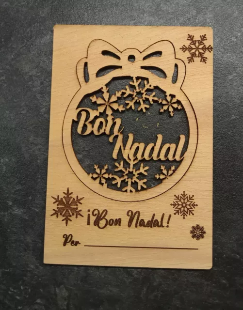 Tarjeta de Navidad, Carta de Navidad personalizado, Tarjeta de Bola de Navidad