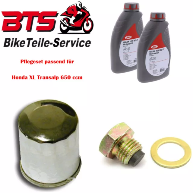 Pflegeset 2L Öl, Filter, Ablassschraube passend für Honda XL Transalp 650 ccm 17