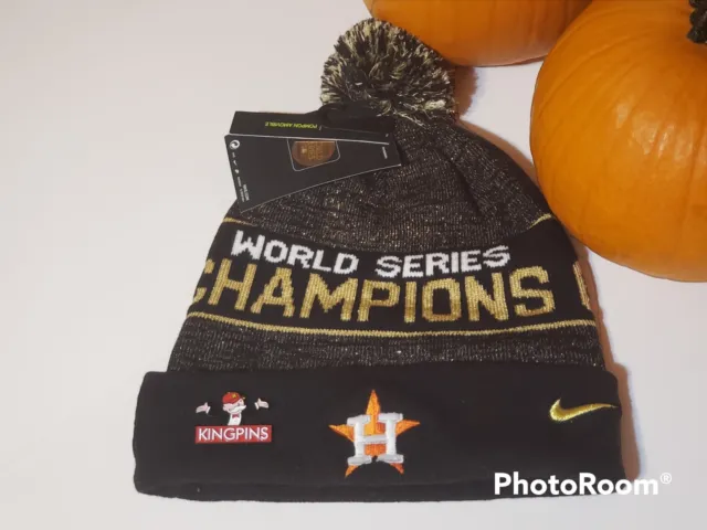 Houston Astros Beanie NWT MLB Baseball World Series Champions Nike with Hat Pin