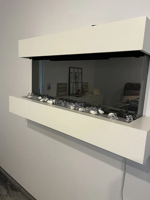 Elektrokamin mit heizung weiß Crown Flame Modell Ignis