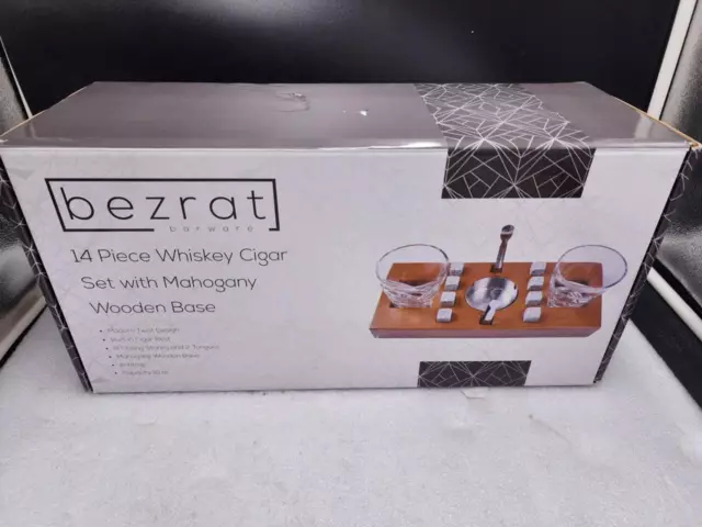 Bezrat Whiskey Glass Wood Stand Gift Set - Stone Tray - Scotch Bourbon  Twist Glasses – Granite Chilling Rocks