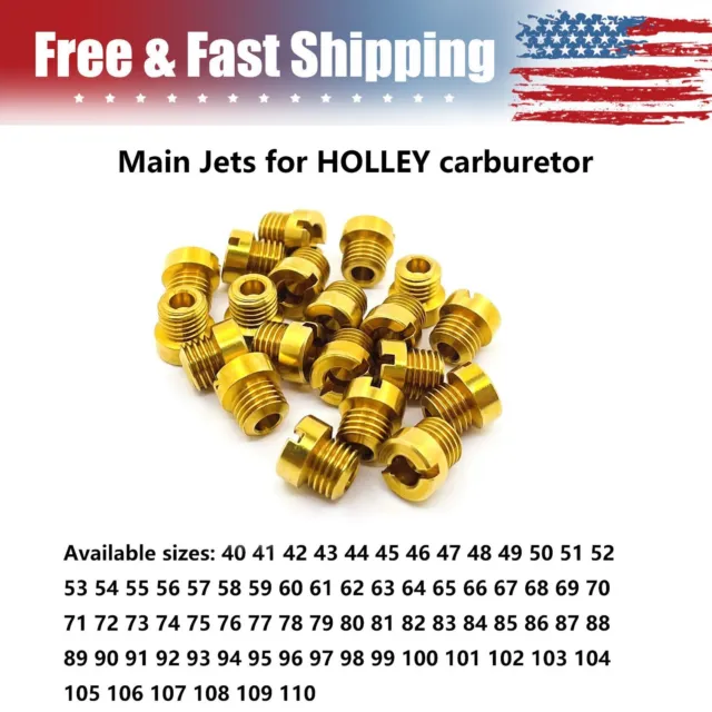 Holley Carburetor  MAIN JETS KIT 40-110 1/4-32 CHOOSE ANY SIZE 20 PACK