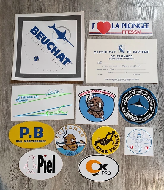 Lot De Quatre 4 Original SURVIVAIR U.S. Autocollants Autocollants Autocollants De Plongée Sous-marine DIVERS Co