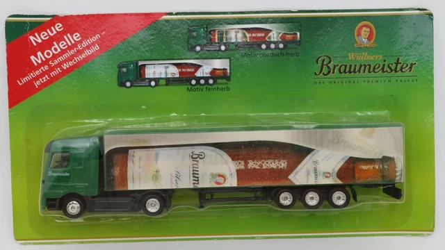 Camion Trailer Peterbilt 1:87 DGD Grell HO - Décor Bière Wernesgrüner - Occasion Sans Boîte