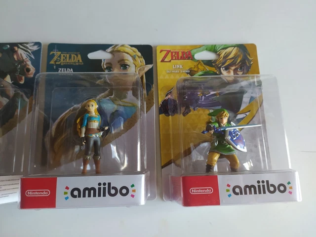 Lot Amiibo Link Skyward Sword Zelda Scholar Breath Of The Wild Archer rider neuf 3