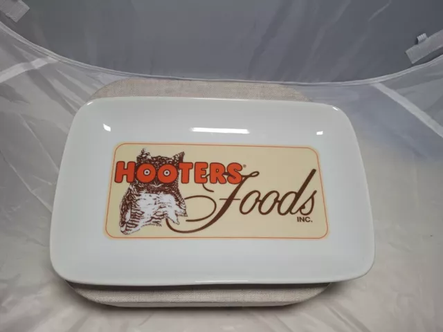 HOOTERS FOODS INC. Serving Dish Tray Appetizer Hot Wings Plate 9 1/4" x 5 7/8"