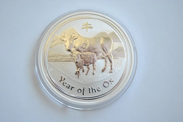 2009 Australia silver lunar year of the Ox 1 oz