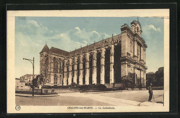 CPA Chalons-sur-Marne, La Cathédrale 1927