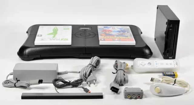 Nintendo Wii Konsole inkl. Wii Fit Board,Controller,Nunchuk,Mario,RVL-001