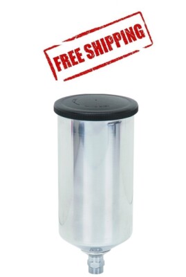 Aluminum Metal Gravity Feed Paint Cup For HVLP Sprayer Gun 1 Liter (33 oz)