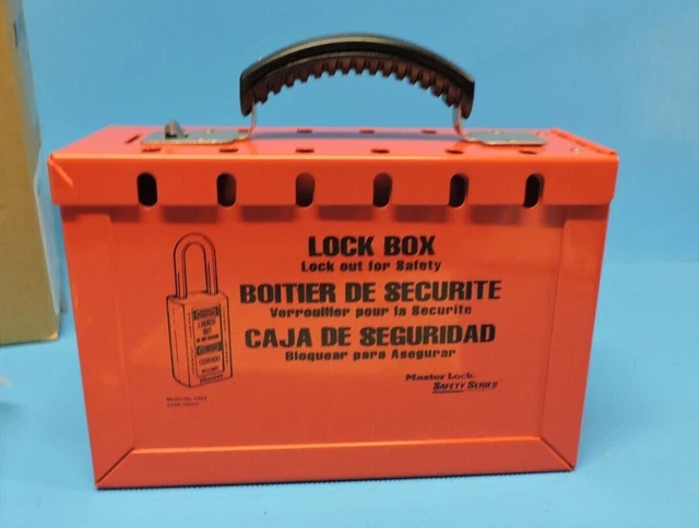 MASTER LOCK 498A Lockout Tagout Portable Group Lock Box 12 Padlock ...