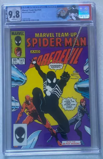 Marvel Team-Up #141 Cgc 9.8! Spider-Man 1St Black Costume White Pgs.