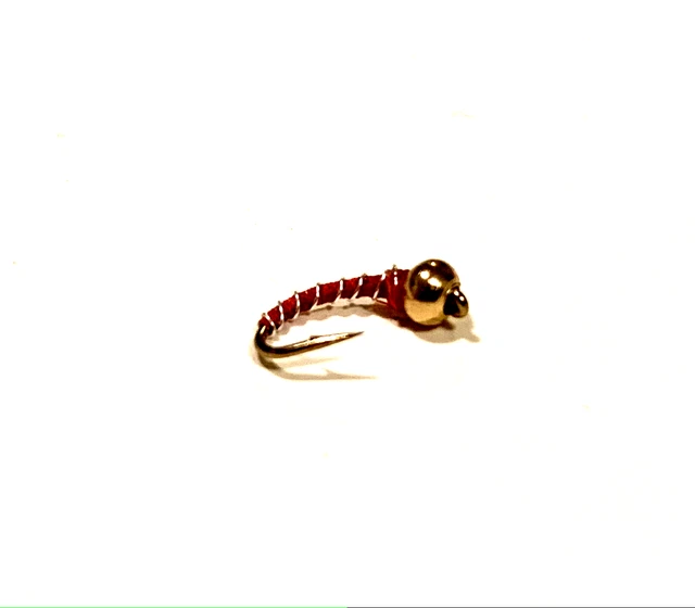 24 Bead Head Red Zebra Midge Nymphs  - Fly Fishing Flies