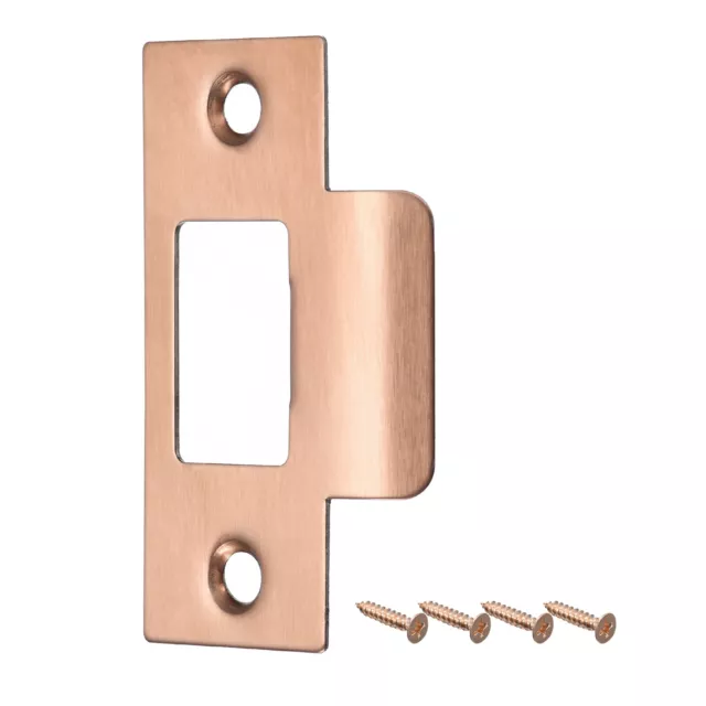 70x40.3mm 304 Stainless Steel Door Latch Deadbolt Strike Plate, Rose Gold