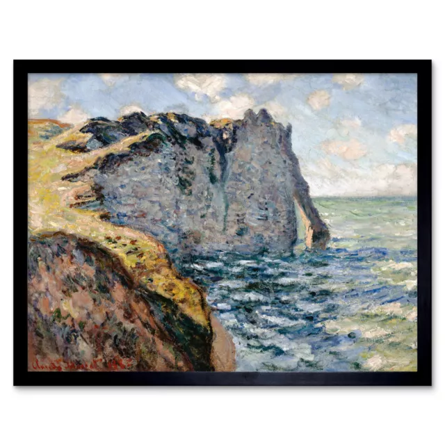 Claude Monet The Cliff Of Aval Etretat Art Print Framed 12x16