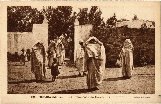 CPA AK OUDJDA - La Promenade du Harem MAROC (797245)