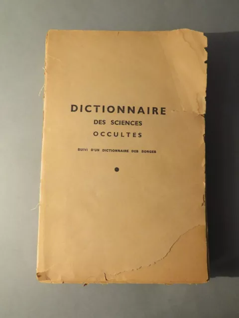 Ancien Livre Dictionnaire Des Sciences Occultes 1937