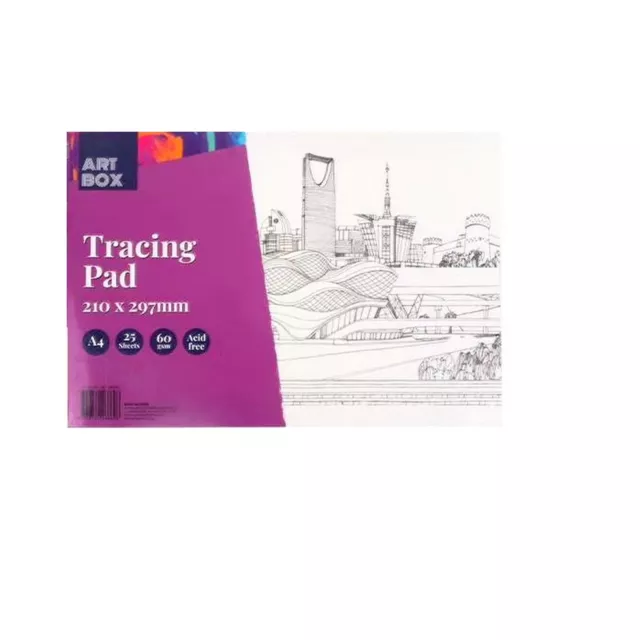 Tracing Paper Pad A4 25 Sheets 60gsm Sketching Overlays Transparent Arts Craft