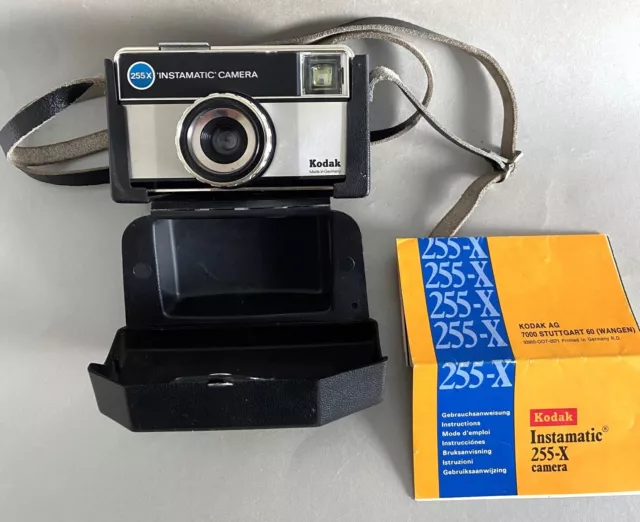 Kamera Kodak Instamatic 255-X  126mm Kassettenfilm, mit Anleitung  + Tasche