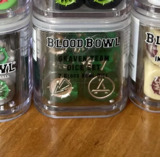 Games Workshop Bloodbowl Skaven Team Dice Cube Set Blood Bowl Würfel