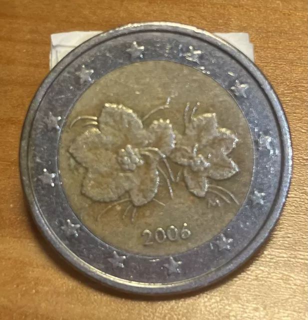 Pièce De 2 Euros 2006 Finlande + Fautée