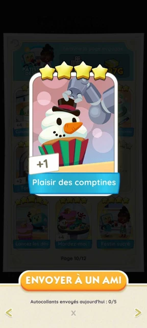 Carte monopoly Go 4 étoiles ( Plaisir des comptines )
