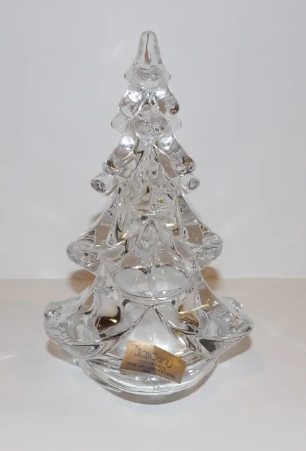 The Toscany Collection Clear 24% Lead Crystal 6 1/8" Christmas Tree Sculpture