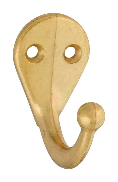 National Hardware N199-182 Brass V162 Heavy Duty Cloth Hook 1.79 H x 1 W in.
