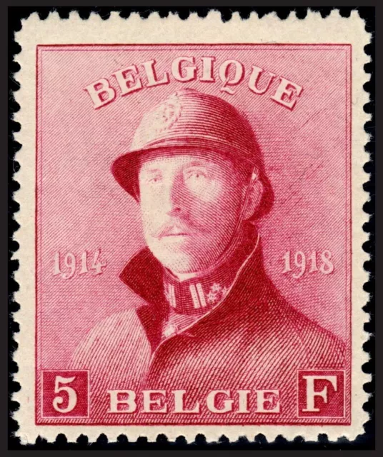 BELGIEN 157 * König mit Stahlhelm = BELGIUM Scott #136 mlh = BELGIE-BELGIQUE 177