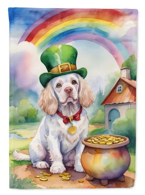 Clumber Spaniel St Patrick's Day Flag Canvas House Size DAC5517CHF