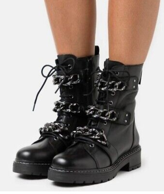 KURT GEIGER STORM Boots Wine Patent 