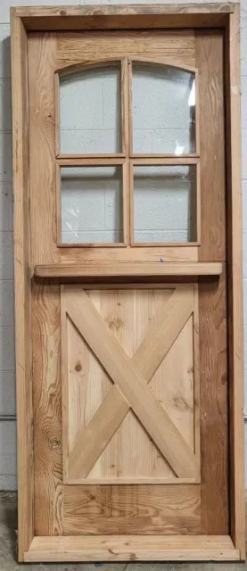 Rustic reclaimed solid Doug Fir DUTCH door glass U choose dimension storybook